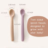 Picture of Moonkie Silicone Baby Spoons Set of 4, Two Sizes Feeding Spoon for First Stage 4+ Months, Baby Utensils with Case, Toddler Led Weaning Spoons, Bendable, Chewproof & Boil-proof