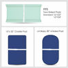 Picture of TILLYOU Changing Pad Cover Set in Soft Jersey Material - Fits 32"/34''x16 Contoured Pad for Babies, Navy Blue & Lt Green