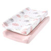 Picture of TILLYOU Changing Pad Cover Set in Soft Jersey Material - Fits 32"/34''x16 Contoured Pad for Babies,Elephant & Cloud, Pink