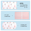 Picture of TILLYOU Changing Pad Cover Set in Soft Jersey Material - Fits 32"/34''x16 Contoured Pad for Babies,Elephant & Cloud, Pink
