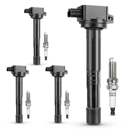 Picture of UF602 Ignition Coil & 97390 Double Iridium Spark Plug for 2.4L Honda 08-12 Accord,10-14 CR-V,12-15 Civic,12-15 Crosstour/13-18 Acura ILX Relapces# 5C1719,C1662,30520-R40-007