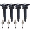 Picture of UF333 Ignition Coil Packs & 7092 Double Iridium Spark Plug Compatible with 2001-2012 Toyota Camry Corolla RAV4 Solara Matrix Highlander Lexus HS250h Scion xB TC C1330