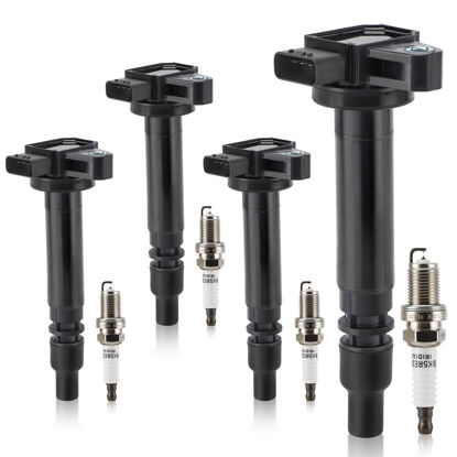 Picture of UF323 Ignition Coil & 7090 Double Iridium Spark Plug for TOYOTA 1999-2000 4Runner,2000-2004 Tacoma L4 2.4L 2.7L Replaces# C1305 UF323 909190223 9091902237 C1305 5C1304 E353 521690 IC453