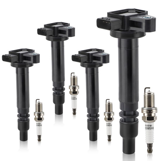 Picture of UF323 Ignition Coil & 7090 Double Iridium Spark Plug for TOYOTA 1999-2000 4Runner,2000-2004 Tacoma L4 2.4L 2.7L Replaces# C1305 UF323 909190223 9091902237 C1305 5C1304 E353 521690 IC453