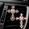 Picture of ZOSTLAND Rhinestone Car Decorative Clip,Car Air Fresheners,Metal Car Vent Clip,Bling Car Air Vent，Personalized Automotive Interior Decoration Accessories,Car Decor Gift for women,men (2pcs Cross)