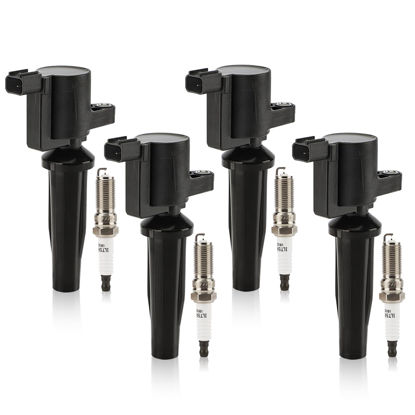 Picture of UF621 Ignition Coil & SP530 Double Iridium Spark Plug for L4 Mazda 3, Mazda 6,Tribute/Ford Focus, EcoSport,Transit Connect,Escape/Mercury Mariner Replaces# FD505 DG522 9E5Z12029A DG-507 DG-541 C-1453