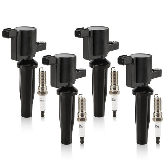 Picture of UF621 Ignition Coil & SP530 Double Iridium Spark Plug for L4 Mazda 3, Mazda 6,Tribute/Ford Focus, EcoSport,Transit Connect,Escape/Mercury Mariner Replaces# FD505 DG522 9E5Z12029A DG-507 DG-541 C-1453