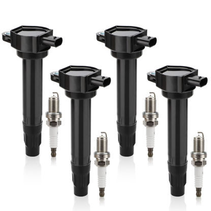 Picture of UF557 Ignition Coil & 4503 Double Iridium Spark Plug for 07-17 Jeep Compass Patriot/11-14 Chrysler 200,07-10 Sebring/Dodge 08-14 Avenger,07-12 Caliber,09-19 Journey Replaces# 4606824AB, C1587, 5C1644