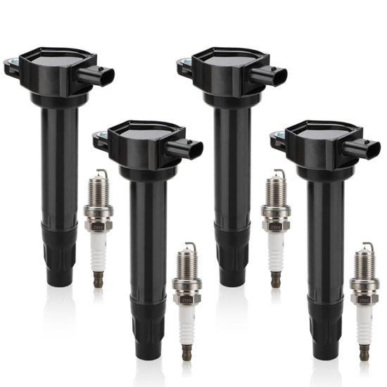 Picture of UF557 Ignition Coil & 4503 Double Iridium Spark Plug for 07-17 Jeep Compass Patriot/11-14 Chrysler 200,07-10 Sebring/Dodge 08-14 Avenger,07-12 Caliber,09-19 Journey Replaces# 4606824AB, C1587, 5C1644