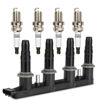 Picture of UF620 Ignition Coil & 4504 Double Iridium Spark Plug for 11-15 Chevy Cruze, 12-18 Chevy Sonic,09-11 Aveo Aveo5 /09-10 Pontiac G3 1.6L 1.8L L4 Replaces# 90919-02247 C1646 5C1703 D517C