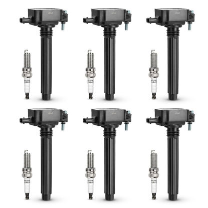 Picture of UF648 Ignition Coil &97390 Double Iridium Spark Plug For Chrysler 200 300 TOWN & COUNTRY/Dodge Avenger Challenger Charger Durango Grand Caravan Journey/Jeep Wrangler/Ram 1500 2500 3500 C1791 UF648