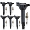 Picture of UF506 Ignition Coil & 4504 Double Iridium Spark Plug for Toyota 04-06 Camry Sienna,04-10 Highlander,04-08 Solara/LEXUS 04-06 ES330,RX330,06-08 RX400h 3.3L V6 Replaces# 5C1442 UF430 90919-02246