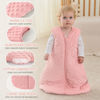 Picture of FILLEEP Fleece Baby Sleep Sack 18-24 Months 2.5 Tog with Plush Dots, Winter Baby Wearable Blanket for Infant Toddler Sleeping Sack 2-Way Zipper Warm Sleep Sack, Pink