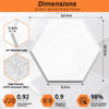 Picture of DEKIRU 12 PACK White Acoustic Panels, Sound Proof Foam Panels Hexagon Self-Adhesive 12"X10"X0.4", Flame resistant Soundproof Wall Panels, Sound Proof Panels For Walls, Home and Studio Equipment