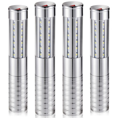 Picture of Upgrade 4 Pcs Bottle Service Lights LED Strobe Baton Bottle Girl Lights Bright Rechargeable Bottle Service Sparklers Champagne Handheld Light for Club Wedding Party Concert Event Outdoor(Silver)