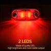 Picture of Tallew 10 Pcs 2.5 Inch LED Trailer Lights 2 Diode Waterproof LED Trailer Side Marker Oval Signal Running Lights for Truck Boat Rv(Amber, Red)