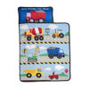 Picture of Funhouse Construction Area Trucks Kids Nap Mat Set - Includes Removable Pillow and Fleece Blanket - Great for Boys Napping During Daycare or Preschool - Fits Toddlers, Blue
