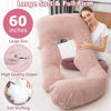 Picture of MOON PINE Pregnancy Pillow, U Shaped Full Body Pillow for Maternity Support, Sleeping Pillow with Cover for Pregnant Women (Dusty Pink)