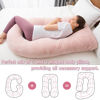 Picture of MOON PINE Pregnancy Pillow, U Shaped Full Body Pillow for Maternity Support, Sleeping Pillow with Cover for Pregnant Women (Dusty Pink)