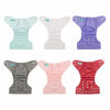 Picture of ALVABABY Baby Cloth Diapers 18pcs One Size Adjustable Washable Reusable for Baby Girls 6 Pack + 12 Inserts 6BM100-DA