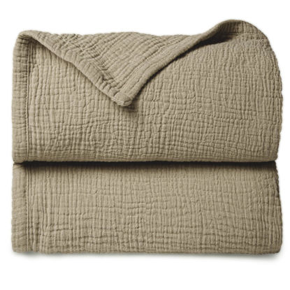 Picture of Lulu moon Muslin Quilt Blanket, Crib Blanket for Baby and Toddler,47x47 Inches(Olive)