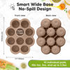 Picture of KeaBabies Silicone Baby Food Freezer Tray with Clip-on Lid, 2oz x 10 Pods Baby Food Freezer Molds, Breast Milk Freezer Tray, Dishwasher, Microwave, BPA-Free Baby Food Storage Tray(Chai Latte)