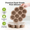Picture of KeaBabies Silicone Baby Food Freezer Tray with Clip-on Lid, 2oz x 10 Pods Baby Food Freezer Molds, Breast Milk Freezer Tray, Dishwasher, Microwave, BPA-Free Baby Food Storage Tray(Chai Latte)
