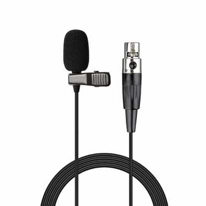 Picture of Sujeetec Lavalier Microphone Lapel Microphone Compatible with Shure Wireless Transmitter - Unidirectional Condenser Mic - Mini XLR TA4F Plug