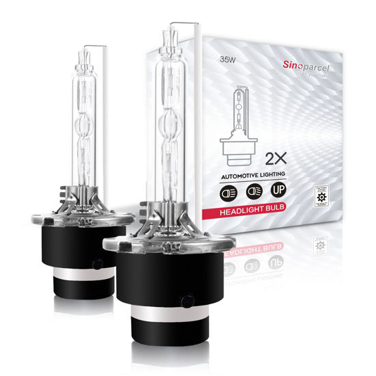 Picture of Sinoparcel D2S Xenon HID Headlight Bulbs - 6000K 35W High Low Beam 66240 85122UB 66040,etc Replacement Lights -2Yr WTY- Pack of 2