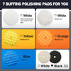 Picture of Autolock 6" Buffing Polishing Pads, 7Pcs 6Inch (150mm) Waffle Foam Buffing Pad, Wool Pad Kit for 6 in Backing Plate, Car Polisher Boat Compounding, Polishing and Waxing