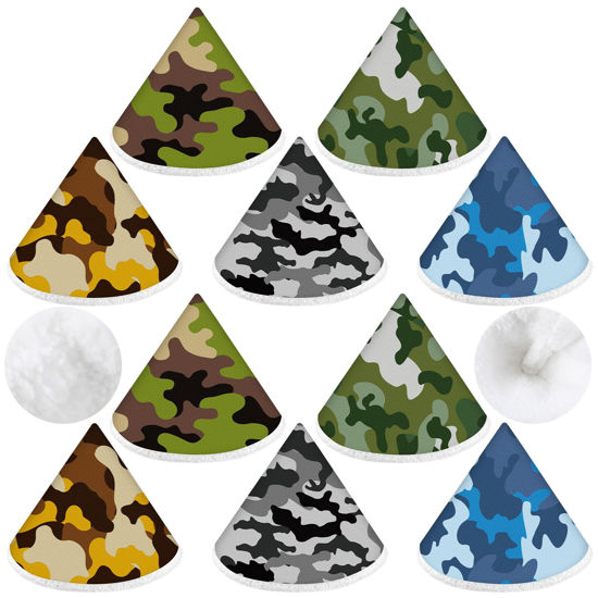 Picture of Timgle 10 Pcs Coral Velvet Pee Covers Baby Boy, Strong Water Absorption Pee Shield for Baby Boy, Reusable Pee Cap, Diaper Changing Accessory for Boys Newborn Gift (Camouflage)