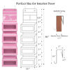 Picture of Over Door Organizer with 4 Large Capacity Pockets, Hanging Organizer Storage for Closet Bathroom Nursery Bedroom Dorm, Toys Cosmetics Sundries and Baby Essentials, Pink
