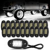 Picture of Hovano 20 Pods White Rock Lights 6000K Pure White 36 LEDs SMD Chips Super Bright Neon Underglow Light IP68 Waterproof for Pickup Trucks SUV UTV ATV RZR Car Boats (White)