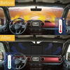 Picture of Big Hippo Windshield Sun Shade Car Sun Shade for 2007-2024 Wrangler Rubicon Sahara TJ JK JKU 2 & 4 Door-Sun Visor Protector Blocks UV Rays Windshield Sunshade, Blue