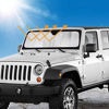 Picture of Big Hippo Windshield Sun Shade Car Sun Shade for 2007-2024 Wrangler Rubicon Sahara TJ JK JKU 2 & 4 Door-Sun Visor Protector Blocks UV Rays Windshield Sunshade, Blue