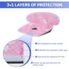Picture of INFANZIA Dry Seat, Car Seat Protector Waterproof Carseat Liner Potty Training Toddlers, Baby and Infants, Piddle Pad for Carseats Strollers, Pink