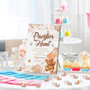 Picture of Thyle 51 Pcs Pacifier Hunt Baby Shower Games Include Pacifier Hunt Sign and 50 Acrylic Pacifiers for Baby Shower Game Decoration Gift Sets Gender Reveal Party Decor(Brown Bear)