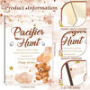 Picture of Thyle 51 Pcs Pacifier Hunt Baby Shower Games Include Pacifier Hunt Sign and 50 Acrylic Pacifiers for Baby Shower Game Decoration Gift Sets Gender Reveal Party Decor(Brown Bear)
