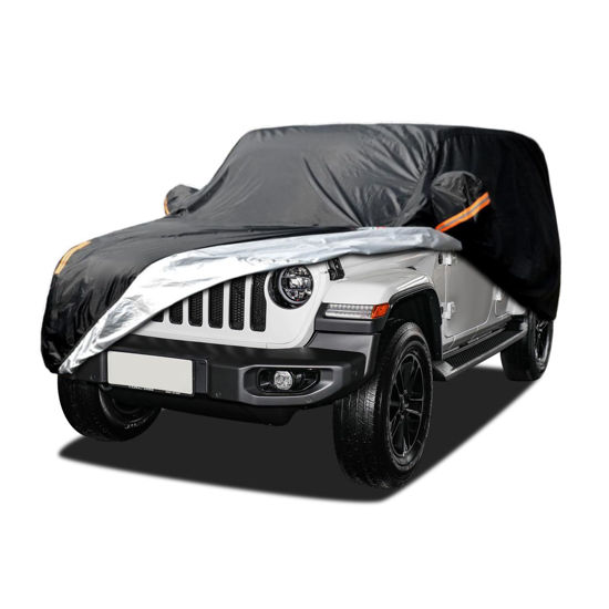 Picture of COLOR RAIN TIME Jeep Wrangler Cover Waterproof 2 Door, All Weather for Jeep Rain Cover for Automobiles, Outdoor Full Exterior for Jeep Covers Fits JK JL TJ YJ CJ