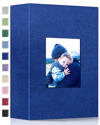 Picture of Popotop Photo Album 4x6-200 Photos Photo Books with 200 Horizontal Pockets,Linen Cover Albums for Family Wedding Anniversary Baby Vacation Pictures