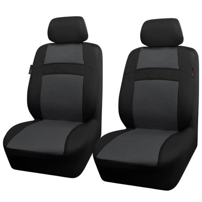Picture of CAR PASS Car Seat Covers Front Seats Only, 3D Air Mesh Car Seat Cover with 5mm Composite Sponge Inside,Airbag Compatible Universal Fit SUV,Vans,Sedan,Trucks, Automotive Interior Covers(Black Charcoal