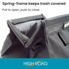 Picture of High Road TrashStash Hanging Car Garbage Bag with Push-Close Lid and Waterproof Bin for Car, SUV and Truck Seat Backs - Holds 3 Gallons of Car Trash (Black)