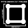 Picture of Scrim FX 2m x 290mm White Truss Cover - also Fits 6.5ft x 12in Box Truss - Spandex Truss Sock - Easy Installation Pull Over Truss Scrim