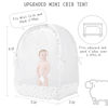 Picture of L RUNNZER Baby Pack N Play Tent, Pack and Play Canopy to Keep Baby in, Portable Crib Net for Playards, Mini Crib Tent with See Through Mesh, Easy Installation and Transportation White+stars