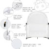 Picture of L RUNNZER Baby Pack N Play Tent, Pack and Play Canopy to Keep Baby in, Portable Crib Net for Playards, Mini Crib Tent with See Through Mesh, Easy Installation and Transportation White+stars