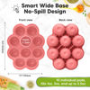 Picture of Silicone Baby Food Freezer Tray with Clip-on Lid - 2oz x 10 Pods Baby Food Silicone Freezer Molds, Breast Milk Freezer Tray, Dishwasher, Microwave, BPA-Free Baby Food Storage Tray (Blossom)