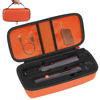 Picture of LZSIG Wireless Microphone Case Compatible with JBL 2 Mic with Adjustable DIY Foam, Partybox Mic Portable Travel Storage Bag for Receiver, Batteries and Other Accessories, Karaoke (Box ONLY) - ORANGE