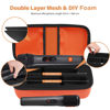 Picture of LZSIG Wireless Microphone Case Compatible with JBL 2 Mic with Adjustable DIY Foam, Partybox Mic Portable Travel Storage Bag for Receiver, Batteries and Other Accessories, Karaoke (Box ONLY) - ORANGE