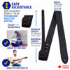 Picture of Perri's Leathers Ltd. - Buffalo Leather Guitar Strap - Adjustable Strap From 41″ to 56″ for Electric, Acoustic, Bass Guitar - for Kids & Adults - Black (B20-177)