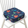 Picture of Eiury Toddler Booster Seat for Dining Table, Portable Kids Booster Seat with Safety Buckles Portable Increasing Booster Cushion with Non-Slip Bottom (Blue Dinosaur)